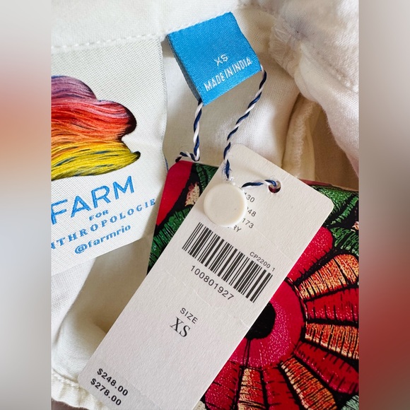 Farm Rio Embroidered Ruffle Mini Tunic Dress - Picture 15 of 15